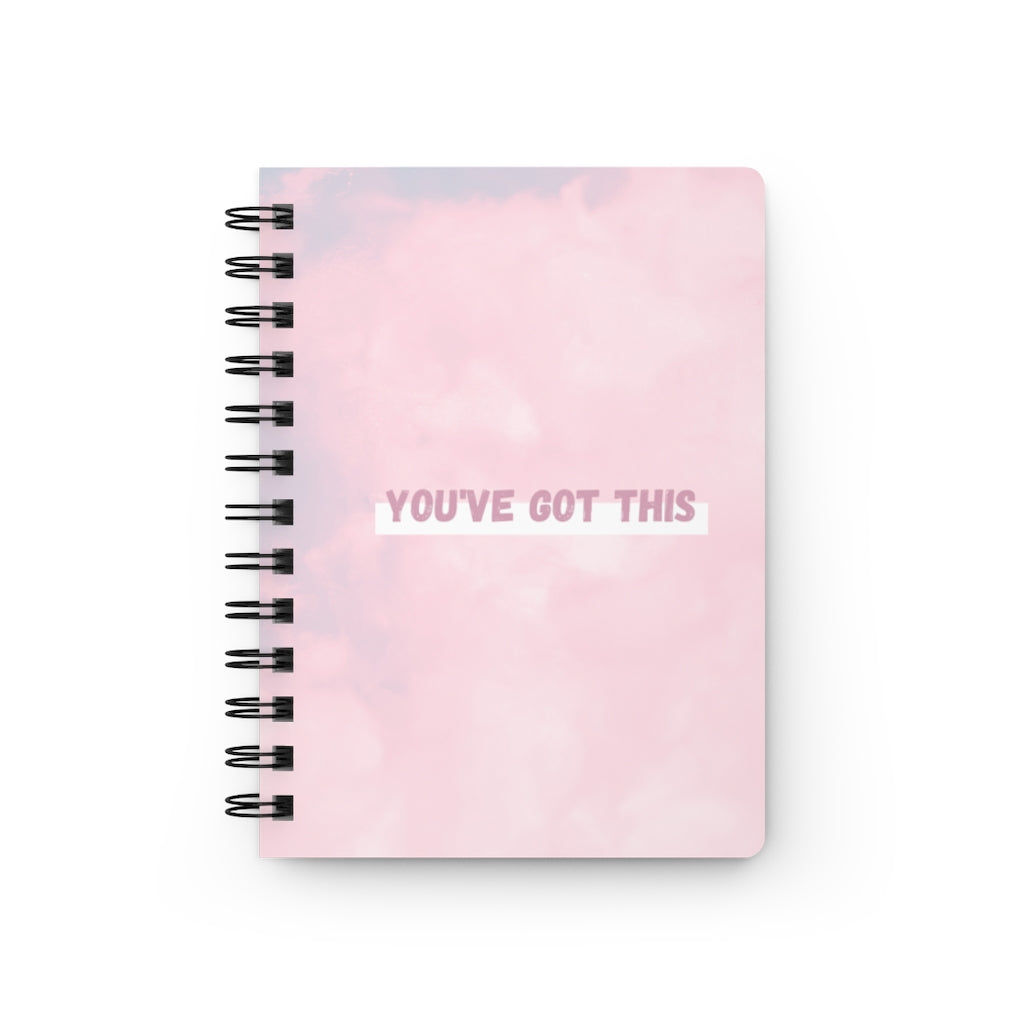 Daily Tasks Notebook- Pink Clouds - Nora's Gold Paper products Spiral Notebook