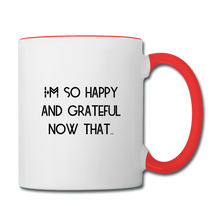 Load image into Gallery viewer, Daily Affirmation Mug 11oz - Nora&#39;s Gold Contrast Coffee Mug | BestSub B11TAA white/red
